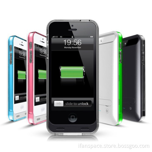 MFi bumper battery power case for Apple iPhone5g 5s with holder and 2400high mAh